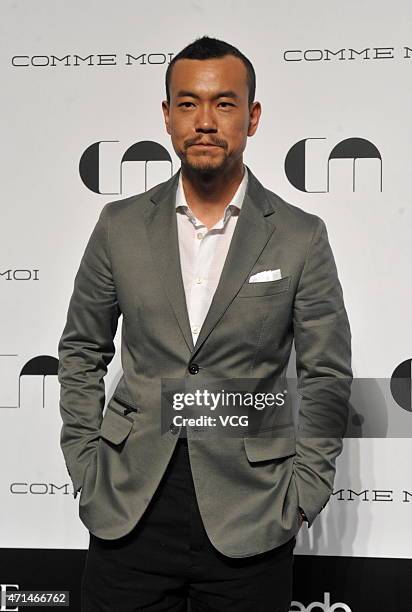 Actor Liao Fan attends show of Supermodel Lv Yan's label Comme Moi on April 28, 2015 in Beijing, China.