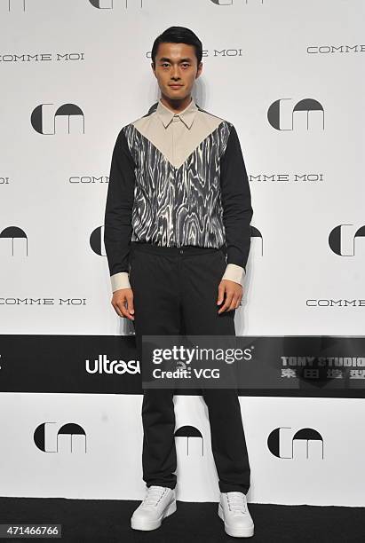 Model Zhao Lei attends show of Supermodel Lv Yan's label Comme Moi on April 28, 2015 in Beijing, China.