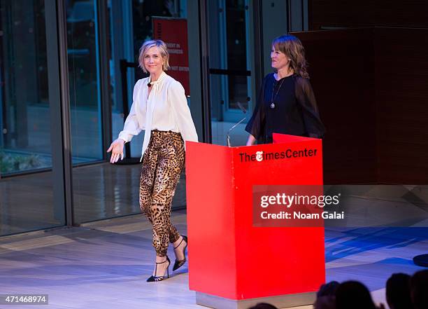 Actress Kristen Wiig and director Shira Piven attend TimesTalks presents an evening with Kristen Wiig and Shira Piven at The TimesCenter on April 28,...