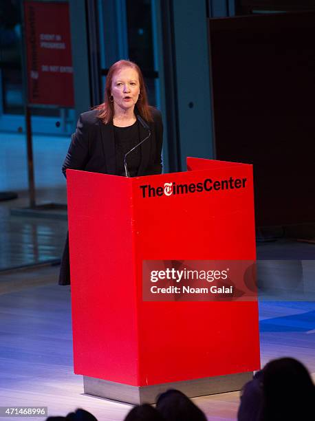 Carol Day attends TimesTalks at The TimesCenter on April 28, 2015 in New York City.