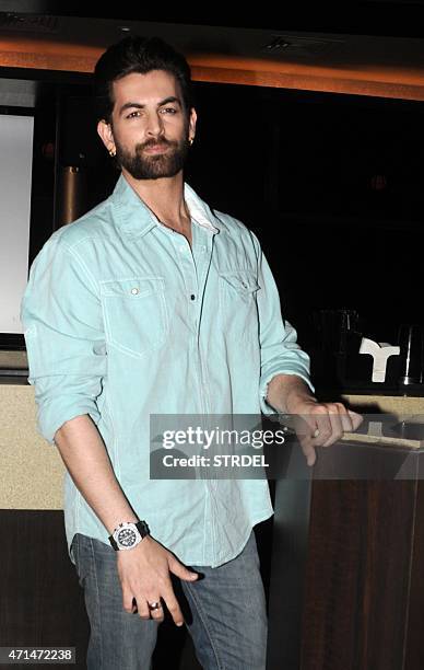 Indian Bollywood actor Nitin Neil Mukesh poses during a promotional event for India Luxury Style Week in Mumbai late April 28, 2015. AFP PHOTO/STR