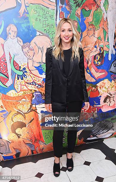 Kate Greer attends the alice + olivia by Stacey Bendet and the CFDA celebration of the alice + olivia and Domingo Zapata collaboration on April 28,...