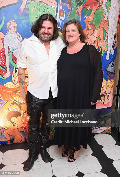 Domingo Zapata and and CFDA Executive Director Lisa Smilor attend the alice + olivia by Stacey Bendet and the CFDA celebration of the alice + olivia...