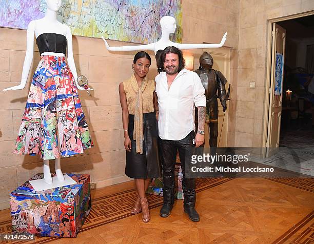 Genevieve Jones and Domingo Zapata attend the alice + olivia by Stacey Bendet and the CFDA celebration of the alice + olivia and Domingo Zapata...