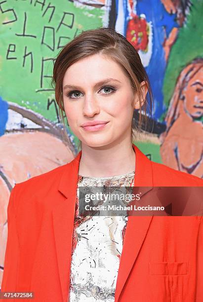 Model Tali Lennox attends the alice + olivia by Stacey Bendet and the CFDA celebration of the alice + olivia and Domingo Zapata collaboration on...