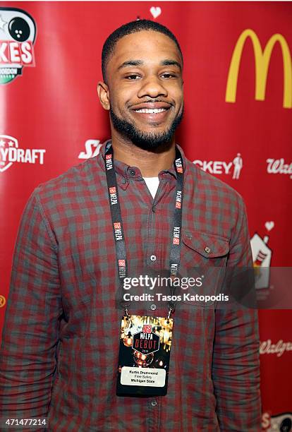 Kurtis Drummond Free Saferty of Michigan State attends Stars and Strikes Celebrity Bowling Classic at Lucky Strike on April 28, 2015 in Chicago,...