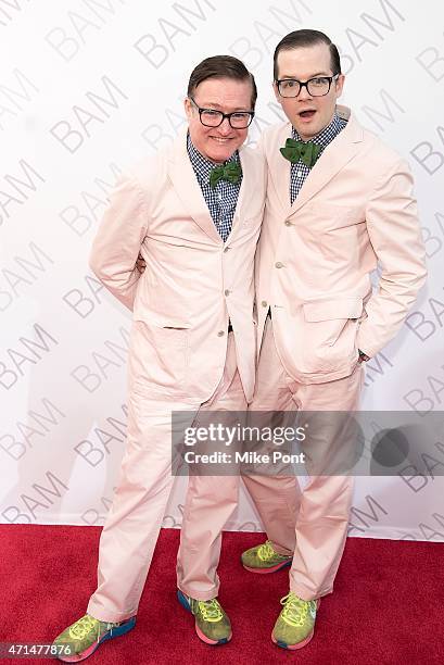 DJs Andrew and Andrew attend the 2015 Karen Gala at the Duggal Greenhouse on April 28, 2015 in New York City.
