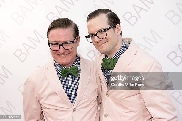 DJs Andrew and Andrew attend the 2015 Karen Gala at the Duggal Greenhouse on April 28, 2015 in New York City.