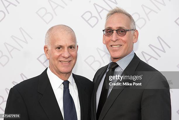 Richard Feldman and John Nathanson attend the 2015 Karen Gala at the Duggal Greenhouse on April 28, 2015 in New York City.