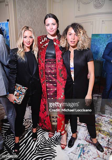 Kate Greer, Liza Voloshin and Cleo Wade attend the alice + olivia by Stacey Bendet and the CFDA celebration of the alice + olivia and Domingo Zapata...