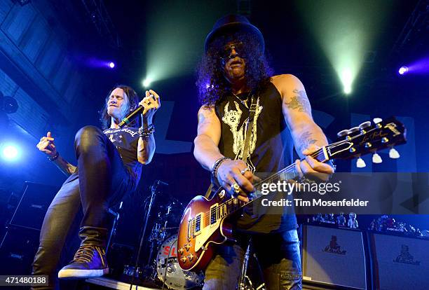 Myles Kennedy and Slash of Slash featuring Myles Kennedy and The Conspirators perform in support of the band's "World on Fire" release at House of...