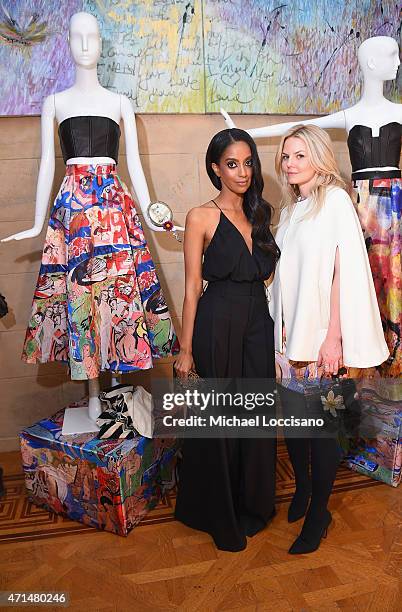 Actresses Azie Tesfai and Jennifer Morrison attend the alice + olivia by Stacey Bendet and the CFDA celebration of the alice + olivia and Domingo...