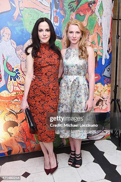 Actress Mary-Louise Parker and Lindsay Carter attend the alice + olivia by Stacey Bendet and the CFDA celebration of the alice + olivia and Domingo...