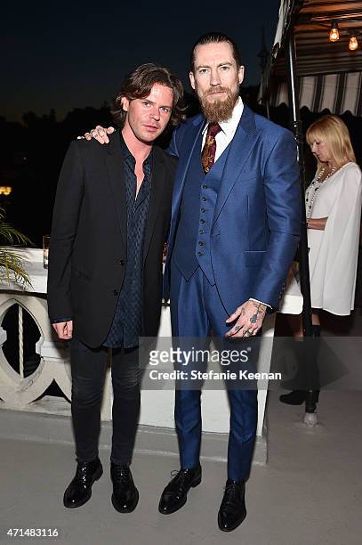 Creative director Christopher Kane and buying director of mytheresa.com Justin O'Shea attend Christopher Kane x mytheresa.com dinner at Chateau...