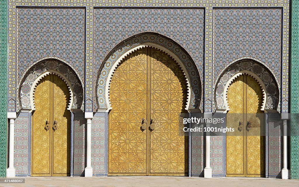 Royal Palace main doors Fez Morocco