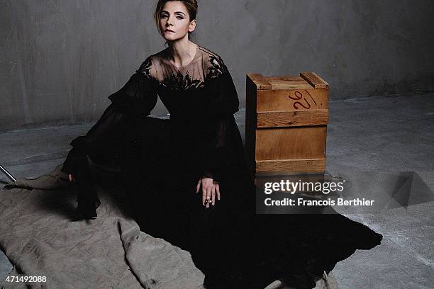 Actress Clotilde Courau is photographed for Self Assignment on March 24, 2015 in Paris, France.