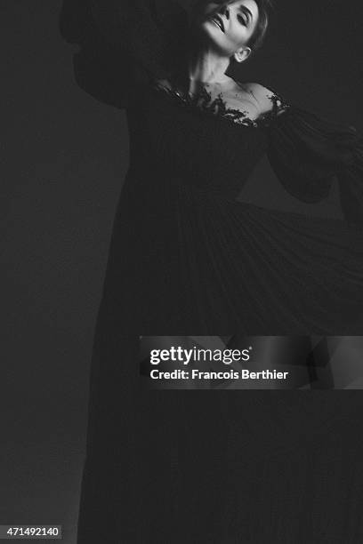 Actress Clotilde Courau is photographed for Self Assignment on March 24, 2015 in Paris, France.