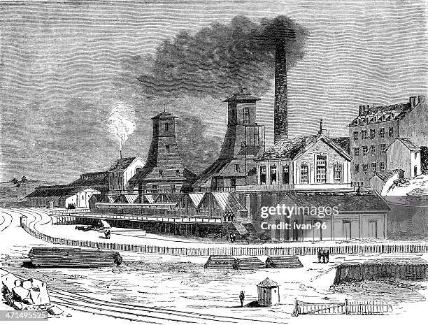 coal mine - pit mine stock illustrations