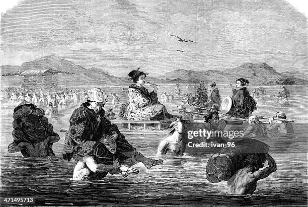 ford - japan old lady stock illustrations