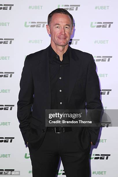 Greg Murphy arrives for the UBET re-launch at Carriageworks on April 29, 2015 in Sydney, Australia.