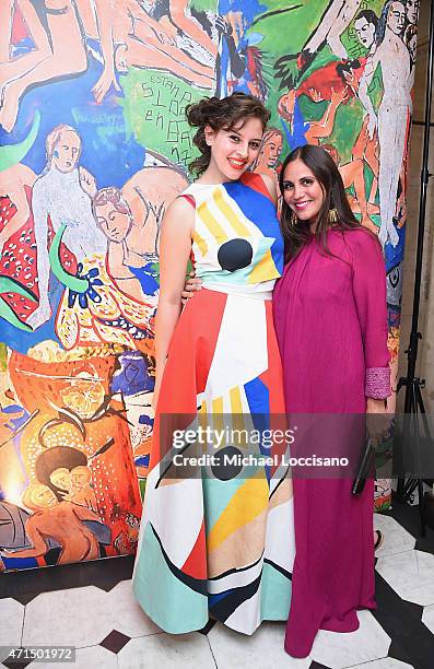 Amirah Kassem and Sabine Heller attend the alice + olivia by Stacey Bendet and the CFDA celebration of the alice + olivia and Domingo Zapata...