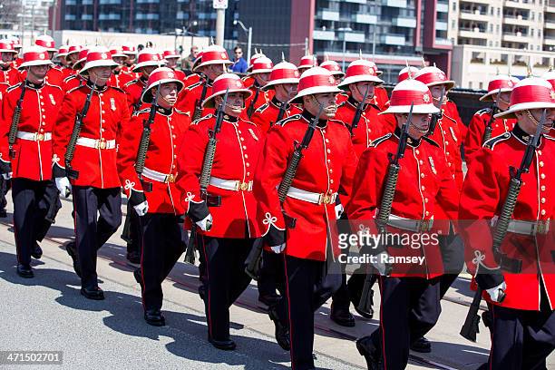 canadian military parade - canadian military uniform stock pictures, royalty-free photos & images