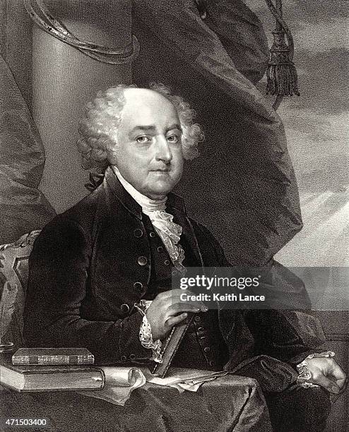 portrait of john adams - frompresident stock illustrations