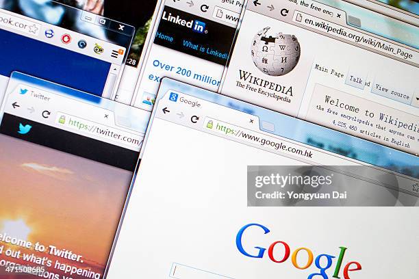 sites web de médias sociaux - wikipedia photos et images de collection