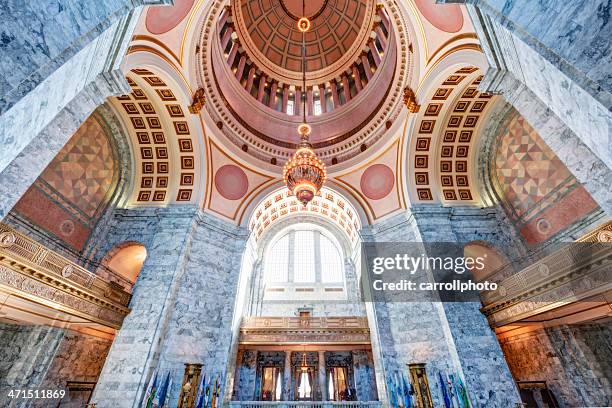 washington state capitol building innen - olympia washington state stock-fotos und bilder