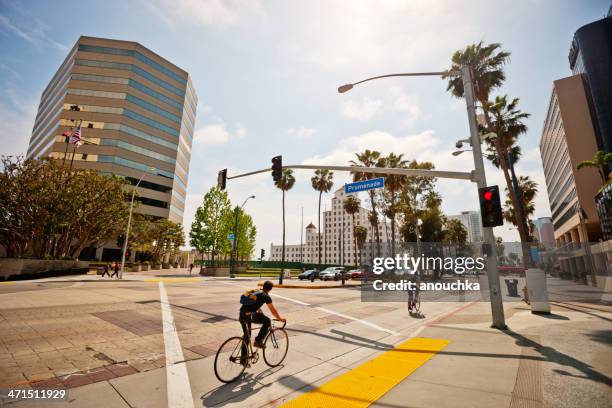 long beach downtown district, california, usa - downtown long beach california stock pictures, royalty-free photos & images