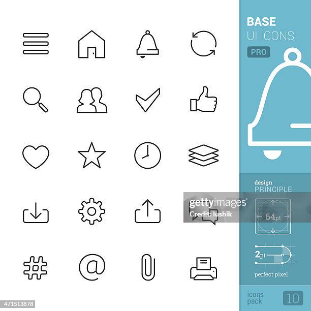 base ui related vector icons - pro pack - out tray stock illustrations