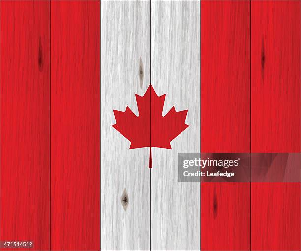 canada day background[wood board canada flag] - canada day party stock illustrations