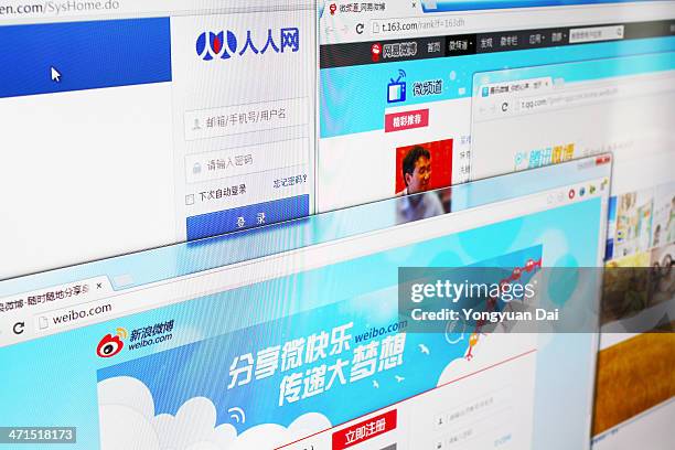 principais websites de redes sociais na china - weibo imagens e fotografias de stock