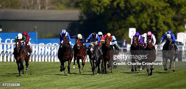 James Doyle rides Limato to win The Merriebelle Stable Pavilion Stakes at Ascot racecourse on April 29, 2015 in Ascot, England.