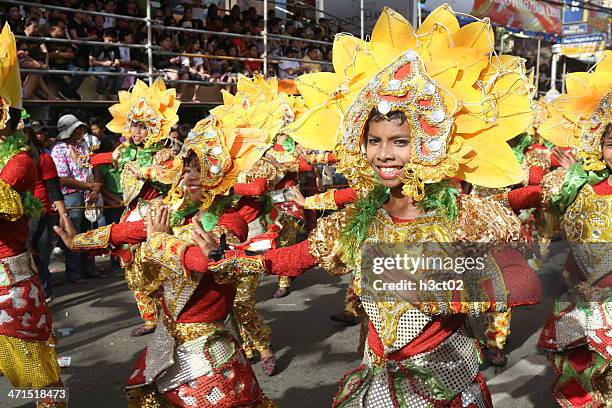 sinulog dancers - filipino stock pictures, royalty-free photos & images