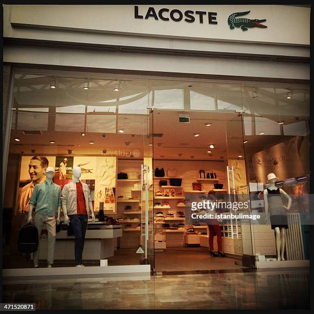 lacoste store in istanbul, turkey - lacoste designer label stock pictures, royalty-free photos & images