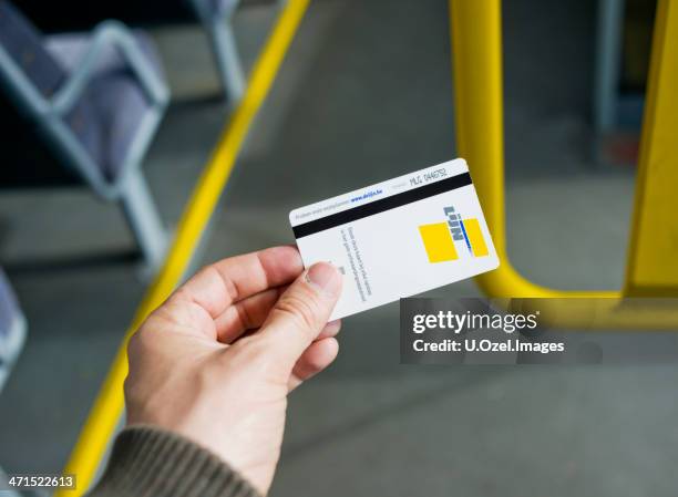 delijn ticket, belgium. - getting on bus stockfoto's en -beelden