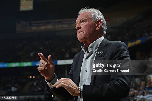 Owner of the San Antonio Spurs, Peter Holt, attends Game Four of the Western Conference Quarterfinals Los Angeles Clippers during the 2015 NBA...