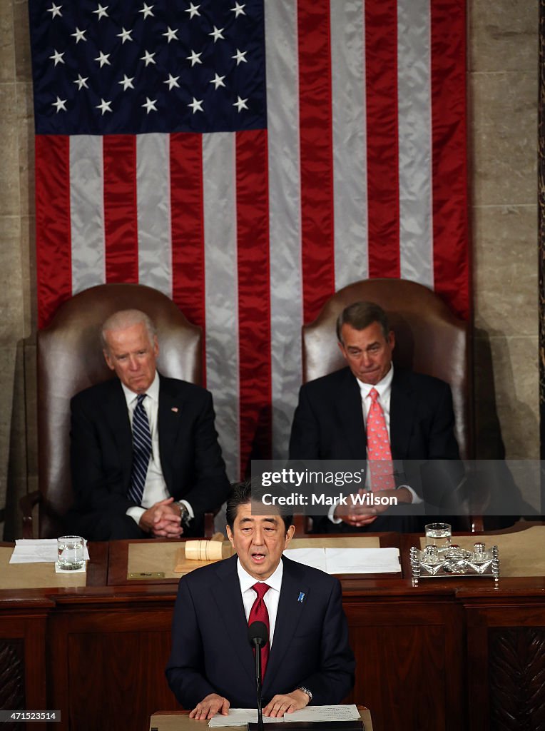 Prime Minister Shinzo Abe Address Joint Meeting Of Congress