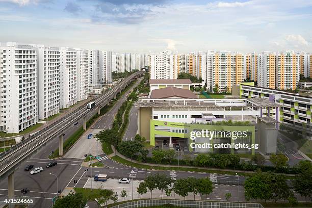 punggol 21 new town - singapore school stock-fotos und bilder