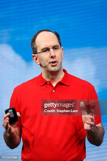 April 29: Scott Guthrie, Executive Vice President of Cloud and Enterprise at Microsoft, speaks on stage during the 2015 Microsoft Build Conference on...