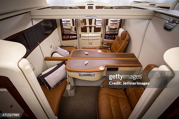 singapore airlines first class suites - airbus concept cabin stock pictures, royalty-free photos & images