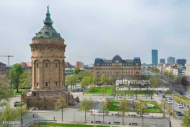 mannheim water tower friedrichsplatz water tower - mannheim stock pictures, royalty-free photos & images