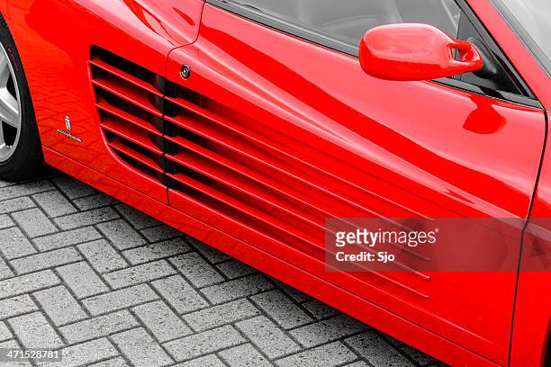 ferrari 512 tr detail - air intake shaft stock pictures, royalty-free photos & images