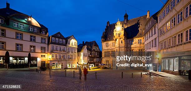 market square in marburg - marburg germany stock pictures, royalty-free photos & images