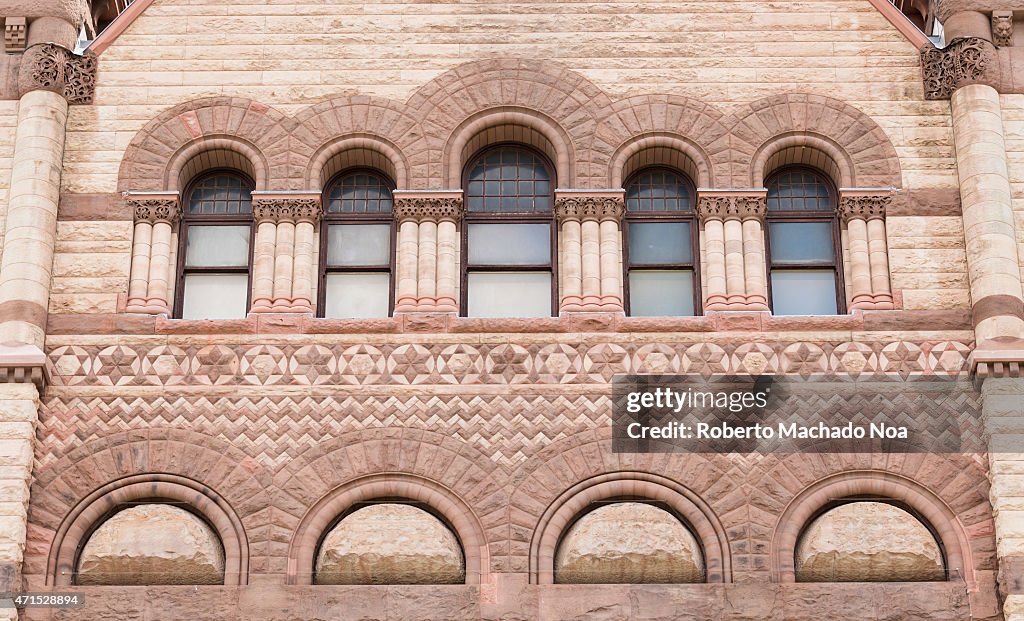 Architectural details of the Old City Hall which is a...