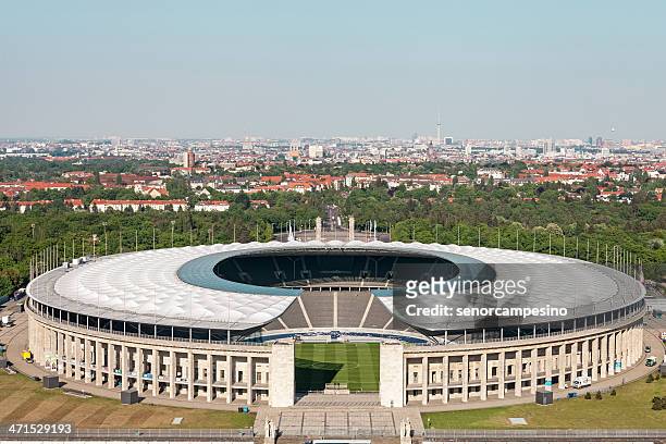 berlin olympic stadium - olympiastadion berlin stock pictures, royalty-free photos & images