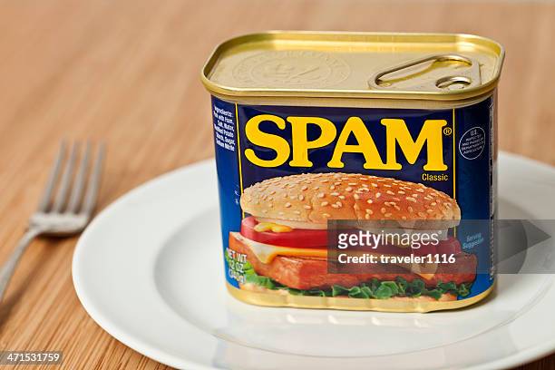 spam for dinner - spam stock pictures, royalty-free photos & images