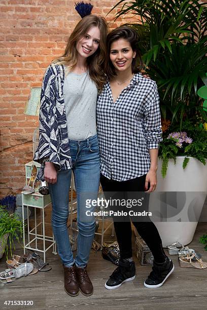 Arancha Marti and Sara Salamo attend the new 'Alma en Pena' Spring/Summer collection presentation at 'Espacio Mood' on April 29, 2015 in Madrid,...