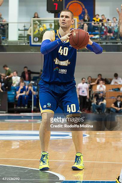 Paul Davis, #40 of Khimki Moscow Region in action during the Eurocup Basketball Final game 2 between Khimki Moscow Region v Herbalife Gran Canaria...
